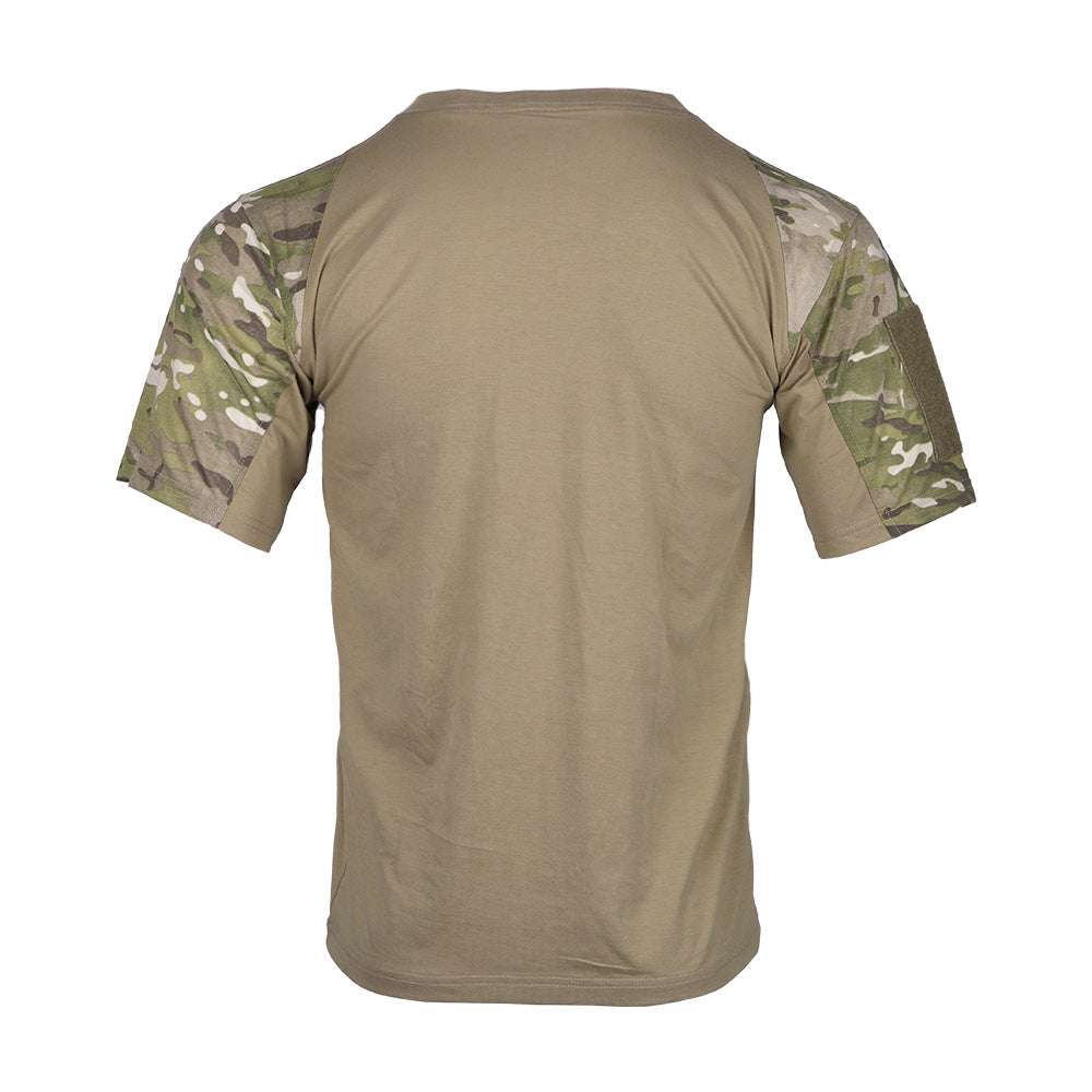 Crew-neck camo short sleeve t-shirt, combat tactical t-shirts