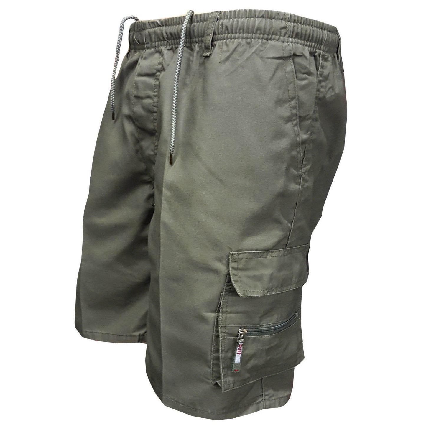 Plus Size Men's Cargo Shorts, Multi-pocket Multi-zipper Camouflage Shorts