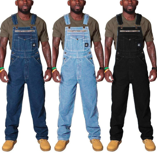 Denim Big Pockets Men's Overalls Workwear