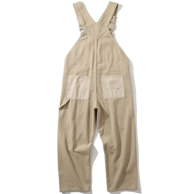 Cargo Chunky Jeans Suspenders Men Workwear Overalls