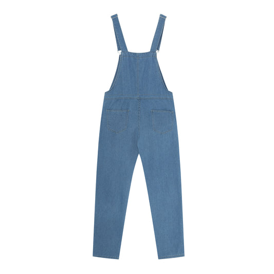 Light Blue Denim Big Pockets Men's Overalls Workwear