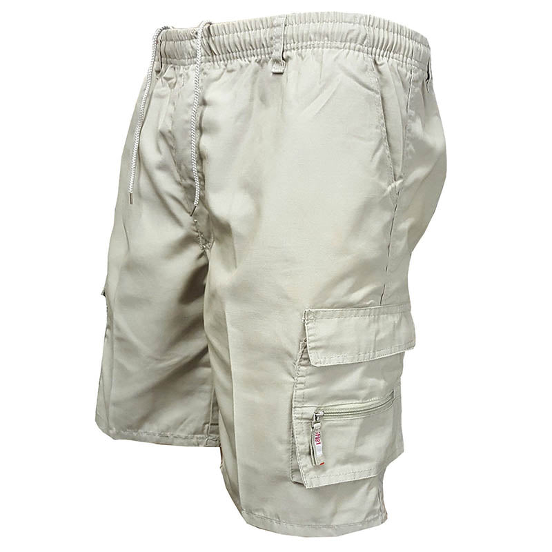 Plus Size Men's Cargo Shorts, Multi-pocket Multi-zipper Camouflage Shorts