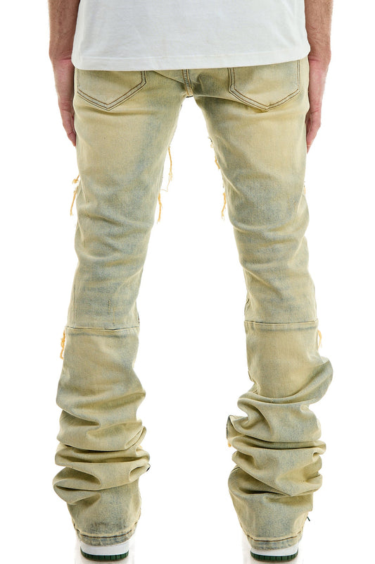 Skinny Flare Stacked Jeans For men