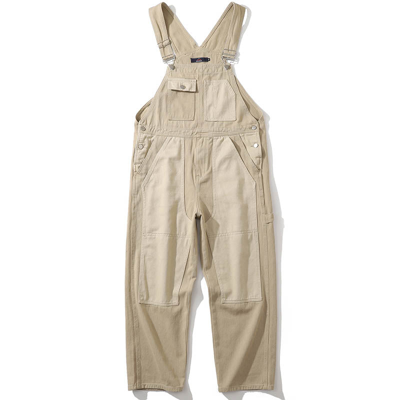 Cargo Chunky Jeans Suspenders Men Workwear Overalls