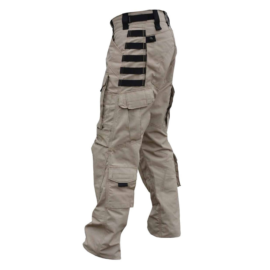 Combat Cargo Men's Tactical Pocket Pants in Khaki Camo