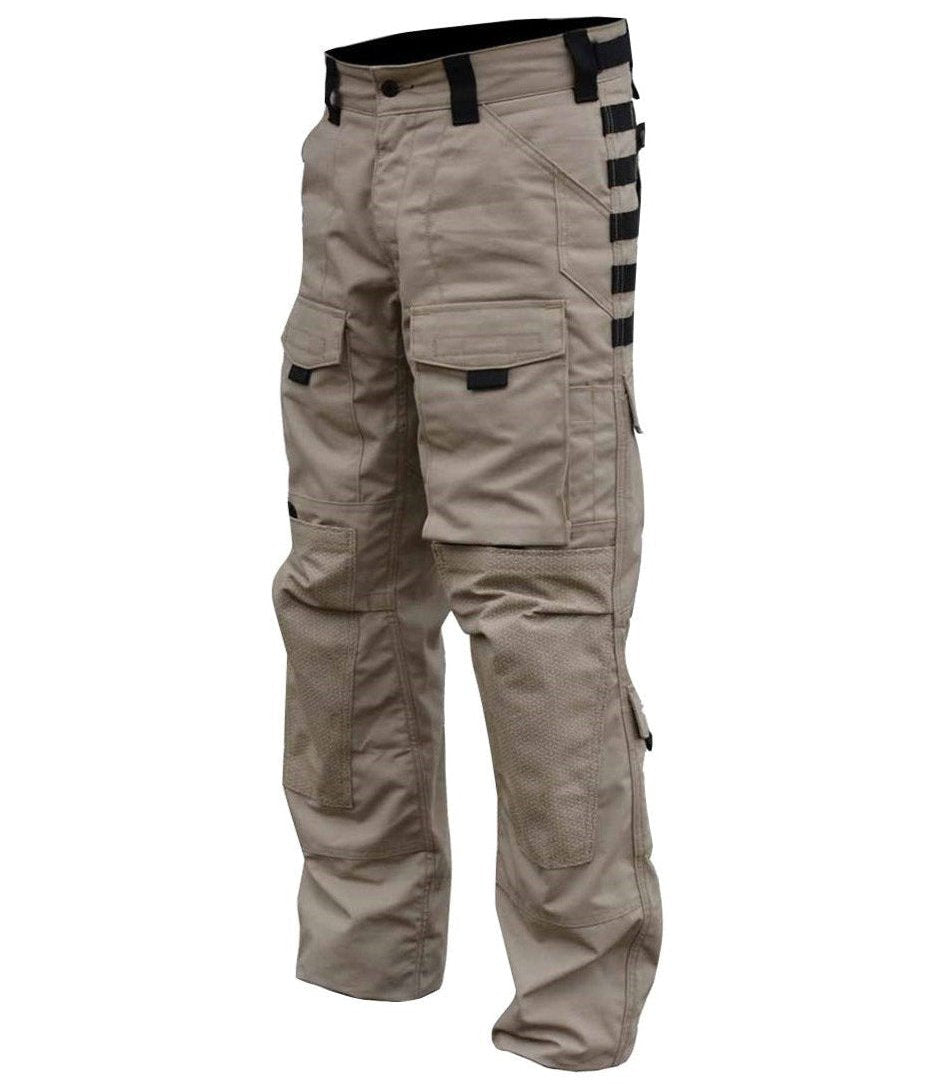 Combat Cargo Men's Tactical Pocket Pants in Khaki Camo