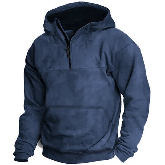 Hooded Solid Color Fleece Hoodie Sweatshirts