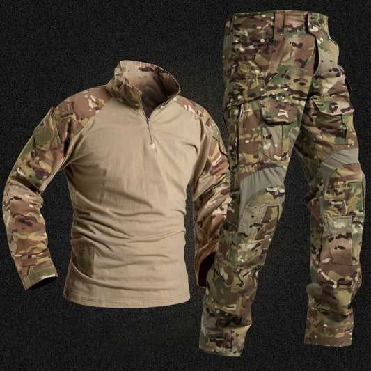 Camiseta y pantalones de estilo militar masculino trajes tácticos al aire libre uniforme de seguridad