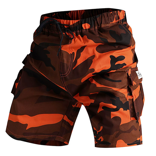 Camuflagem de algodão de carga masculina shorts de tamanho grande