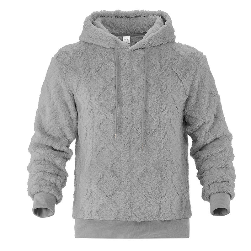 Loose Solid  Color Lint Men Hoodie