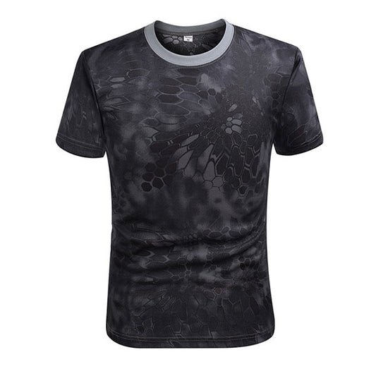 Camo Round Neck kurzärmelig, schnell trocknendes Männer-T-Shirt