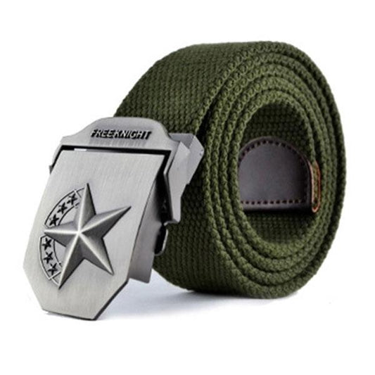 Solid Color Star Design Men Belt