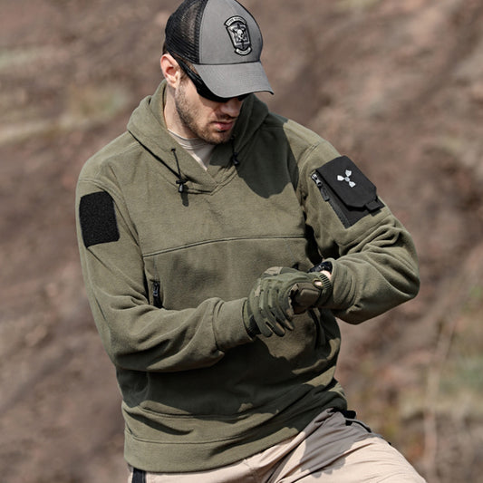 Chaqueta con capucha de caza al aire libre de hombres frescos