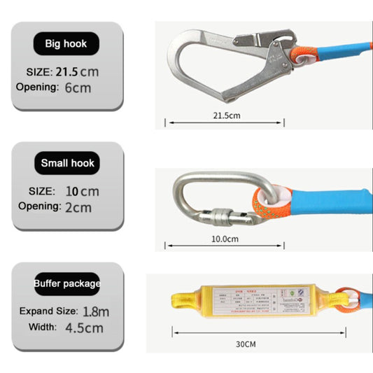 Safety Rope Outdoor Fall Protection Rope Big Hook Connecting Rope