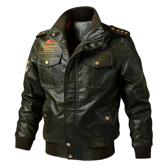 Locomotive punk pu divisé joint de revers homme bombardier veste