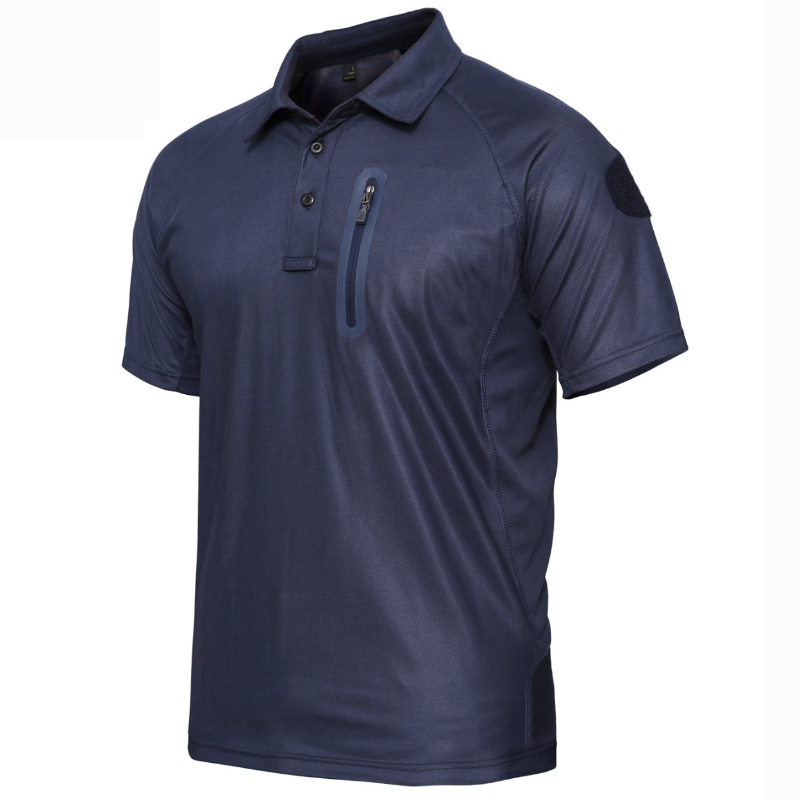 Camisetas para hombres de la manga corta del polo del ejército al aire libre