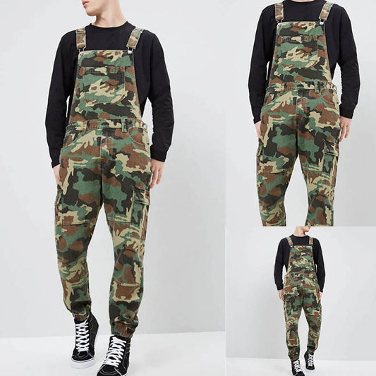 Casual Herren Camouflage Overalls Hosen