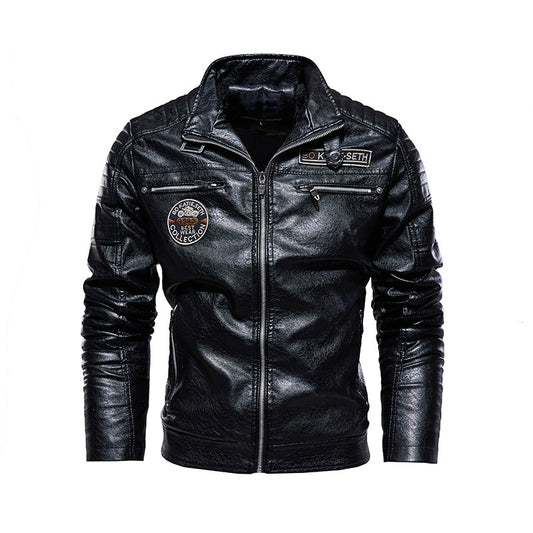 Mode moderne Motorrad -Männer -Lederjacke