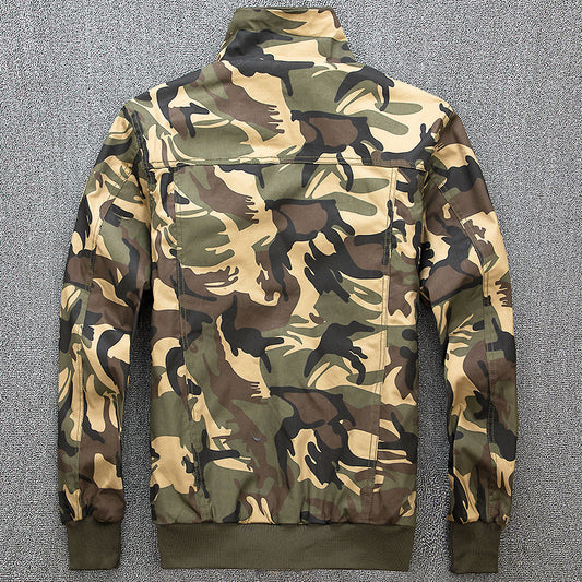 Coole lässige Baumwoll -Camo Dicke Herrenjacke