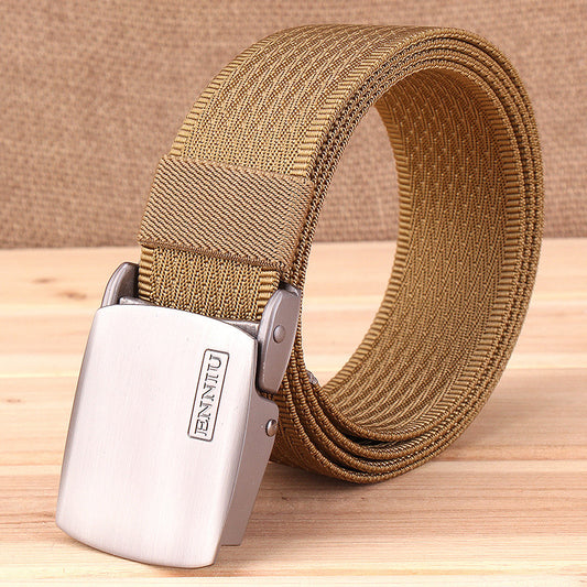 Solid Color  Metal Buckle Quick-drying Nylon Belt