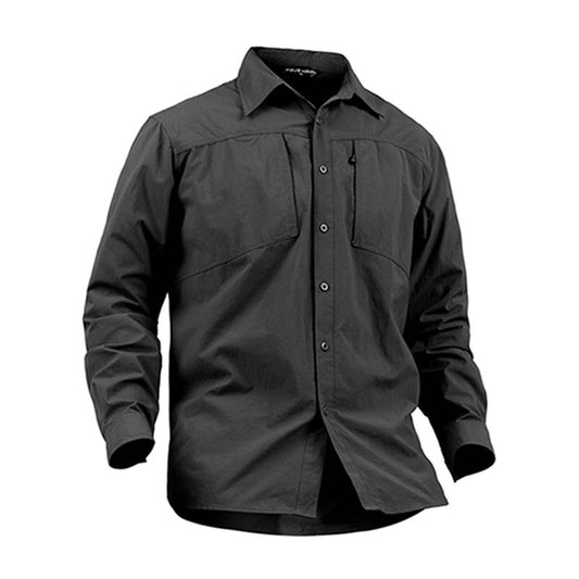 Camisa masculina de cor sólida de secagem rápida