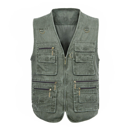 Outdoor Cotton Comfortable Plus Size Men's Vest