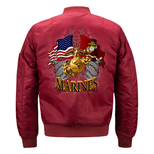 Max To 8XL Marines Embroidery Thicken Pilot Thin Jacket