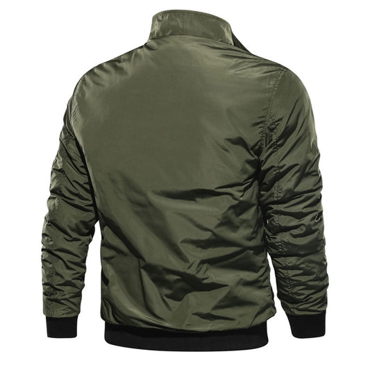 Casual Solid Color Flying Men's Jacket - KINGEOUS