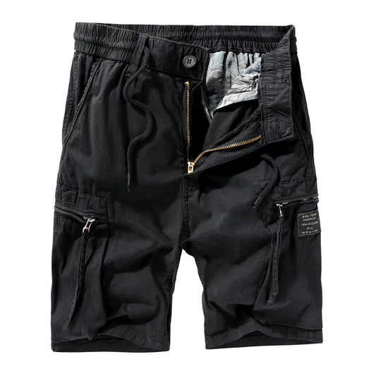 Casta sólido de color sólido Pocket Pocket Shorts para hombres