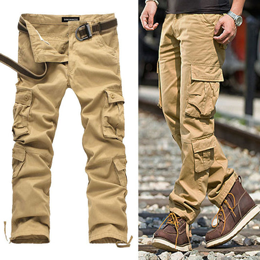 Outdoor Loose Wear-resistant Straight Multi-pocket Men's Pants