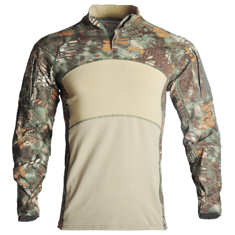 Elasticidade masculina Camuferras de caça às camisas