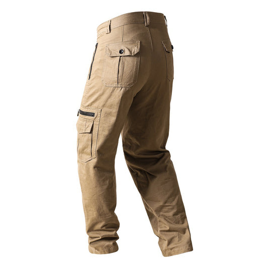 Pantalon de fret décontracté multi-poches pour hommes en coton pour hommes