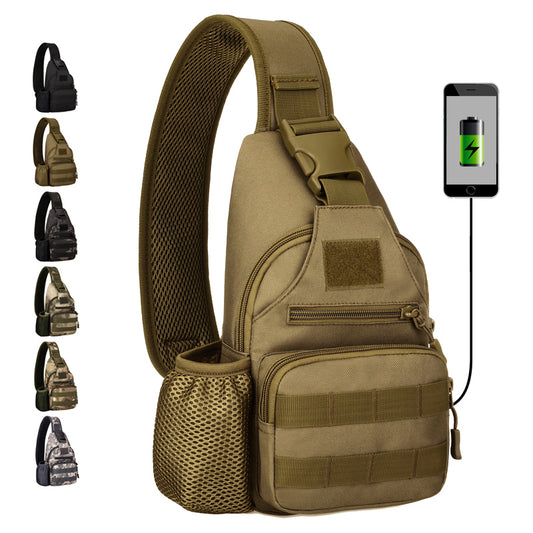 Bolsa de hombro militar de pesca de caza al aire libre con USB