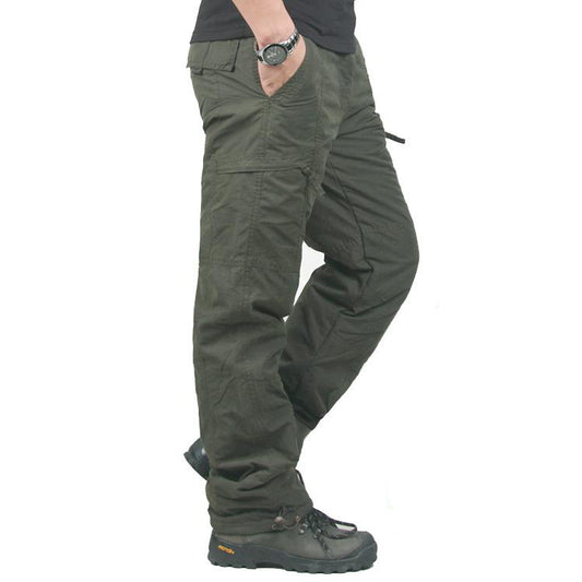 Warm Double Layer Thick Cotton Outdoor Winter Men's Pants