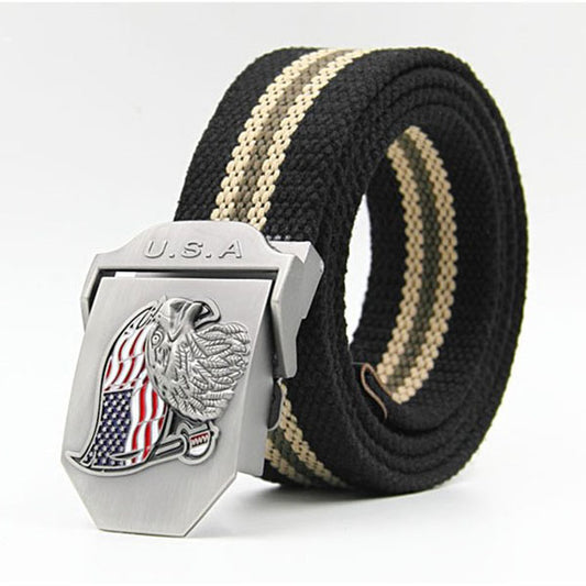 Ceinture de toile masculine d'aigle usa occasionnelle