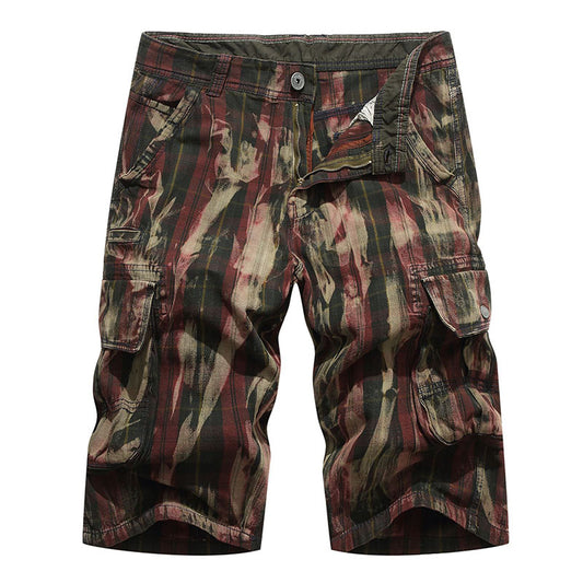 Casual Fashion Camo Multi-pocket Men's Shorts